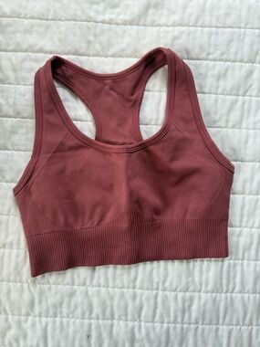 Fabletics Seamless Racerback Sports Bra - Mauve